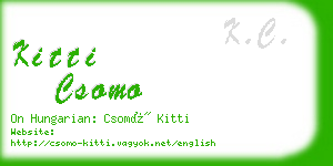 kitti csomo business card